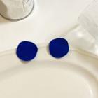 Irregular Disc Alloy Earring 1 Pair - Blue - One Size