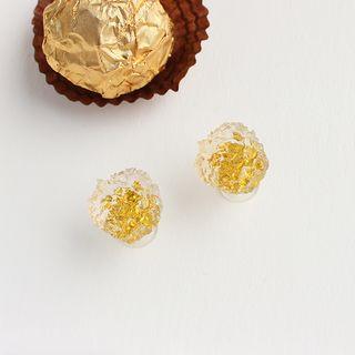 Gold Leaf Resin Earring