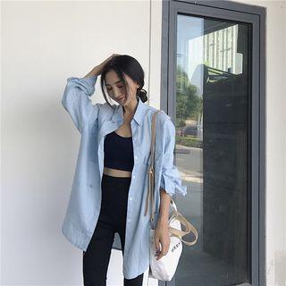 Plain Denim Blouse