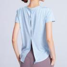 Short-sleeve Tie-back Sports Cropped T-shirt