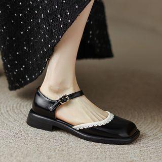 Block Heel Mary Jane Dorsay Pumps