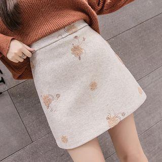 Butterfly Applique A-line Skirt
