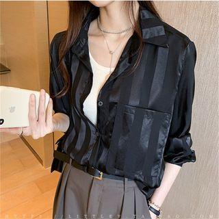 Striped Silky Shirt