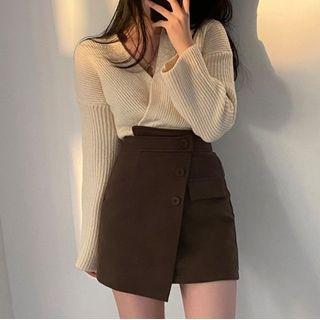 Wrapped Sweater / Asymmetrical Skirt