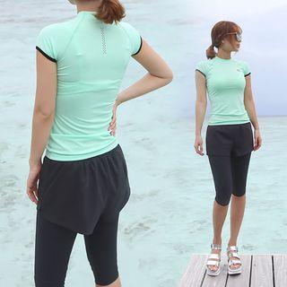 Short-sleeve Piped Rashguard