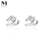 Numerical Alloy Earring 04-1611 - 1 Pair - Silver - One Size