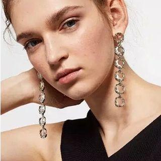 Single Embellished-drop Earring