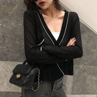 Contrast Trim Light Jacket / Skinny Jeans