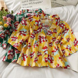 Slim-fit Printed Crop Shirt