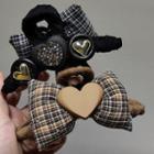 Heart Plaid Bow Hair Clamp (various Designs)