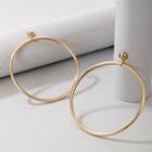 Alloy Hoop Drop Earring 1 Pair - 19755 - Gold - One Size