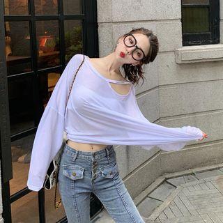 Loose-fit Cutout Light Top