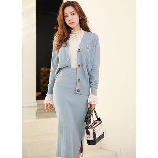 Rib-knit Lightweight Cardigan