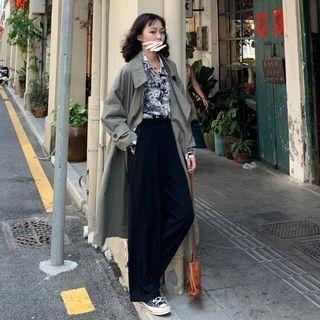Trench Coat Army Green - One Size