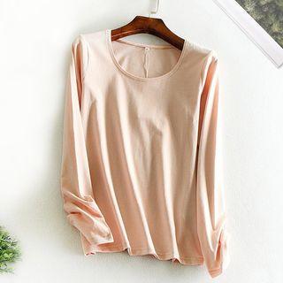 Long-sleeve Plain Dance Top