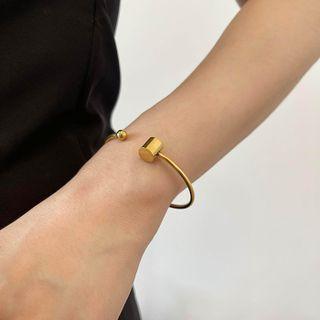 Metal Bangle 1pc - A - Gold - One Size