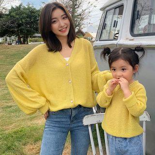 Family Matching Long-sleeve Sequined Knit Top / Sequined Knit Cardigan