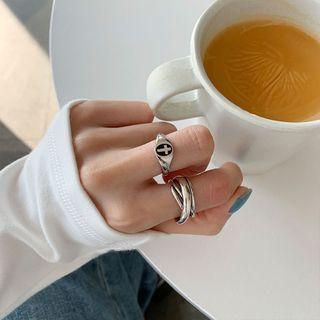 Layered Open Ring J264 - Silver - One Size