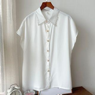 Short-sleeve Faux Peal Shirt