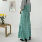 Adjustable-strap Tie-back Heart-pattern Dress