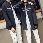 Couple Matching Letter Embroidered Jacket