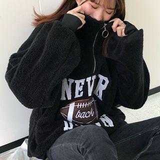 Half-zip Applique Pullover
