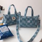 Checker Paneled Carryall Bag