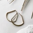 Fan-shape Hoop Earrings Gold - One Size