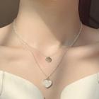 Set Of 2: Heart Pendant Necklace 0447a - Set Of 2 - Necklace - One Size