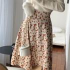 Cold Shoulder Knit Top / Floral Skirt