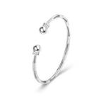 Simple And Elegant Geometric Circle Bangle Silver - One Size