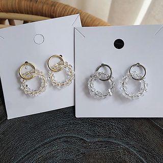 Beaded Double Circle Earring
