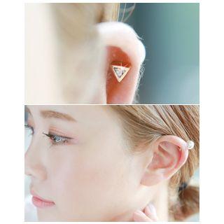 Faux-pearl Double-side Earring (single)