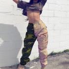 Camouflage Two-tone Cropped Harem Pants