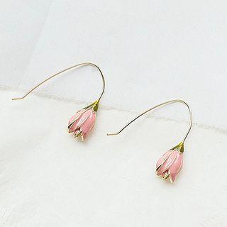 Tulip Drop Earrings Pink - One Size