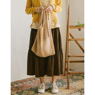 Pointelle Knit Shopper Bag