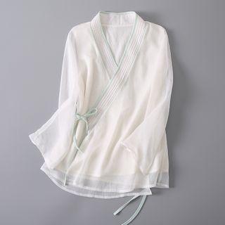 Traditional Chinese 3/4-sleeve Mesh Jacket