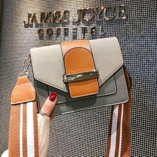 Color Block Wide Strap Cross Bag