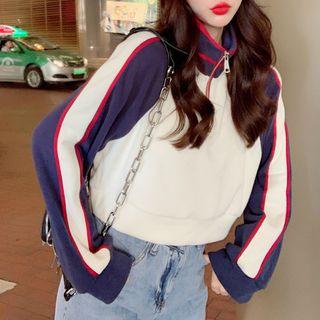 Mock Neck Raglan Pullover