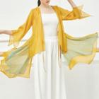 Two-tone Panel Tie-strap Blouse