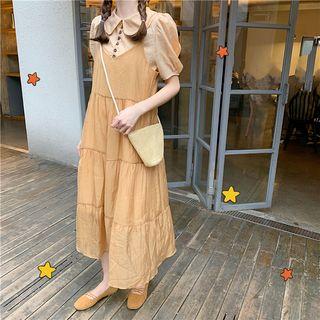 Short Sleeves Blouse / Spaghetti-strap Dress