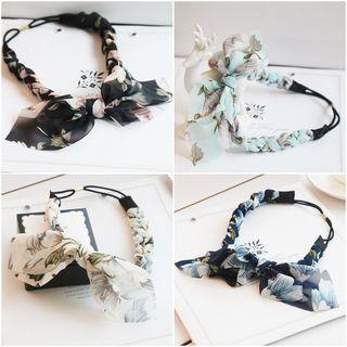 Print Chiffon Bow Headband