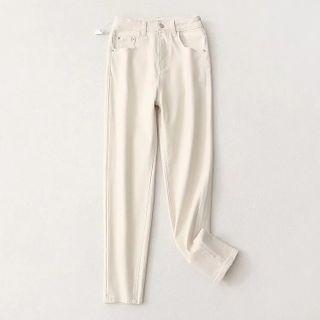 Washed High Waist Tapered Jeans