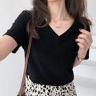 Short-sleeve V-nek T-shirt