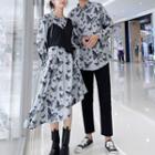 Couple Matching Butterfly Print Shirt / Dress / Pants / Set