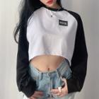 Lettering Raglan Sleeve T-shirt
