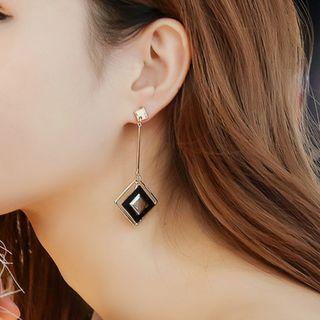 Geometric Metal Drop Earring