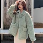 Faux Shearling Buckled Coat