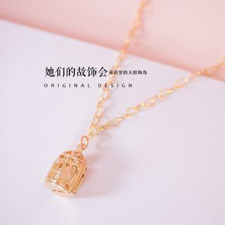 Bird Cage-accent Necklace