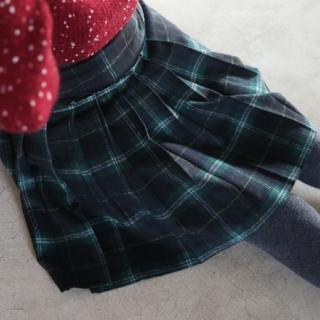 Plaid Pleated A-line Skirt